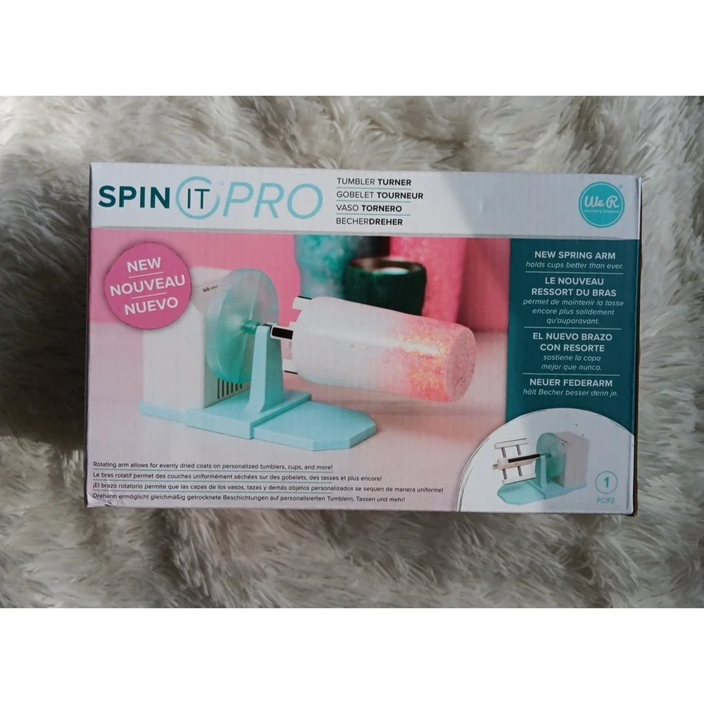 We R Memory Keepers Spin It PRO Tumbler‎ Turner - Rotary Drying Tool 661054